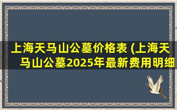 上海天马山公墓价格表 (上海天马山公墓2025年最新费用明细与服务指南)